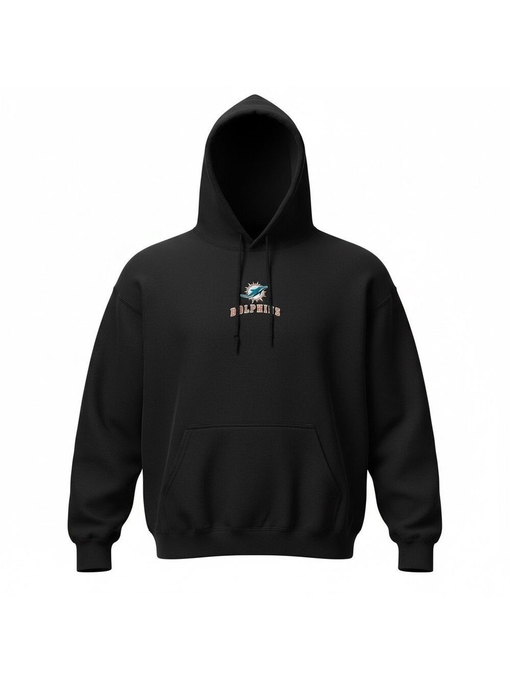 Miami Dolphins Hoodie Sweatshirt Men Large Black NFL